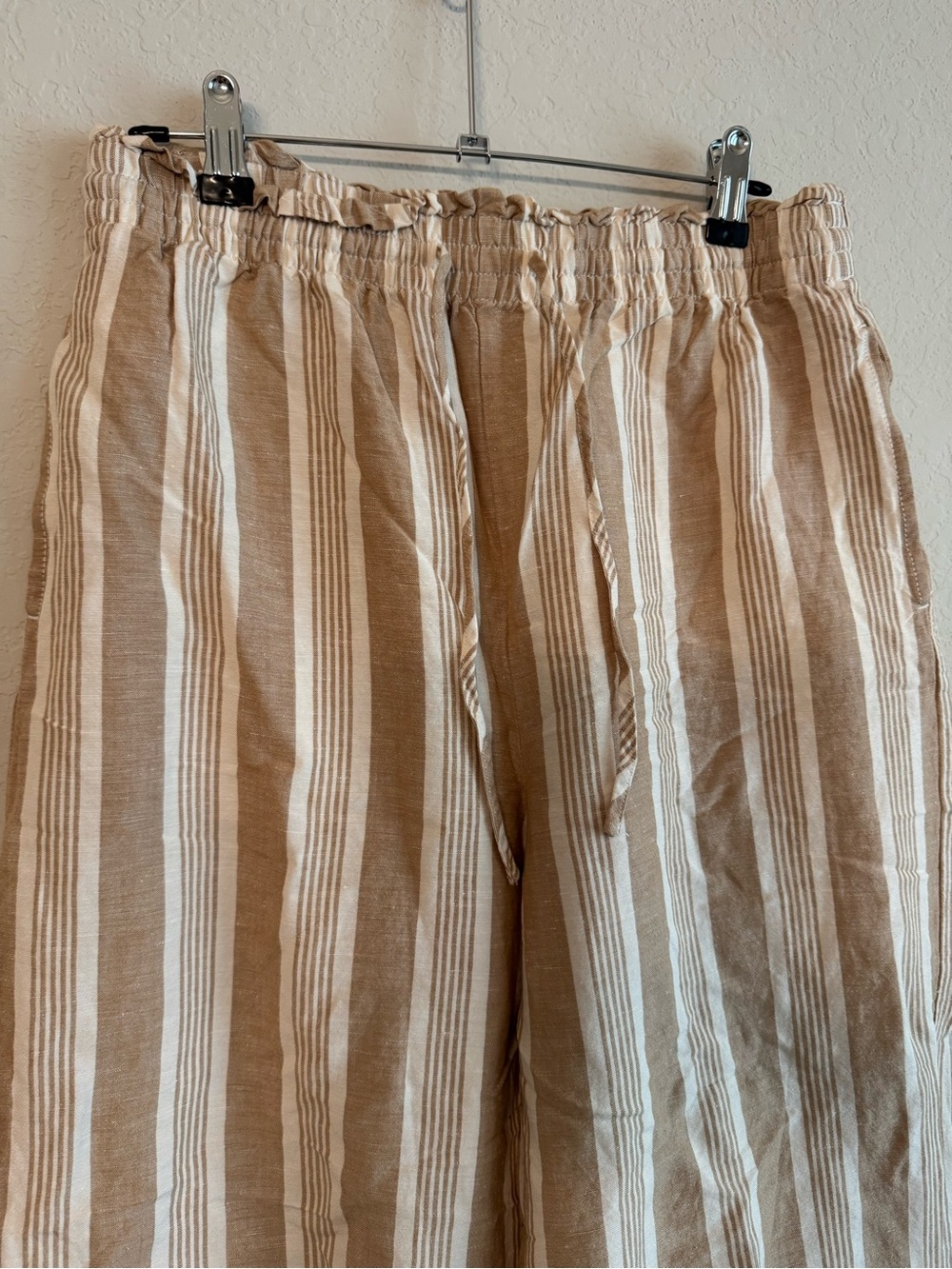 Madewell Striped Linen Wide Leg Pants - Picture 2 of 5